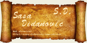 Saša Didanović vizit kartica
